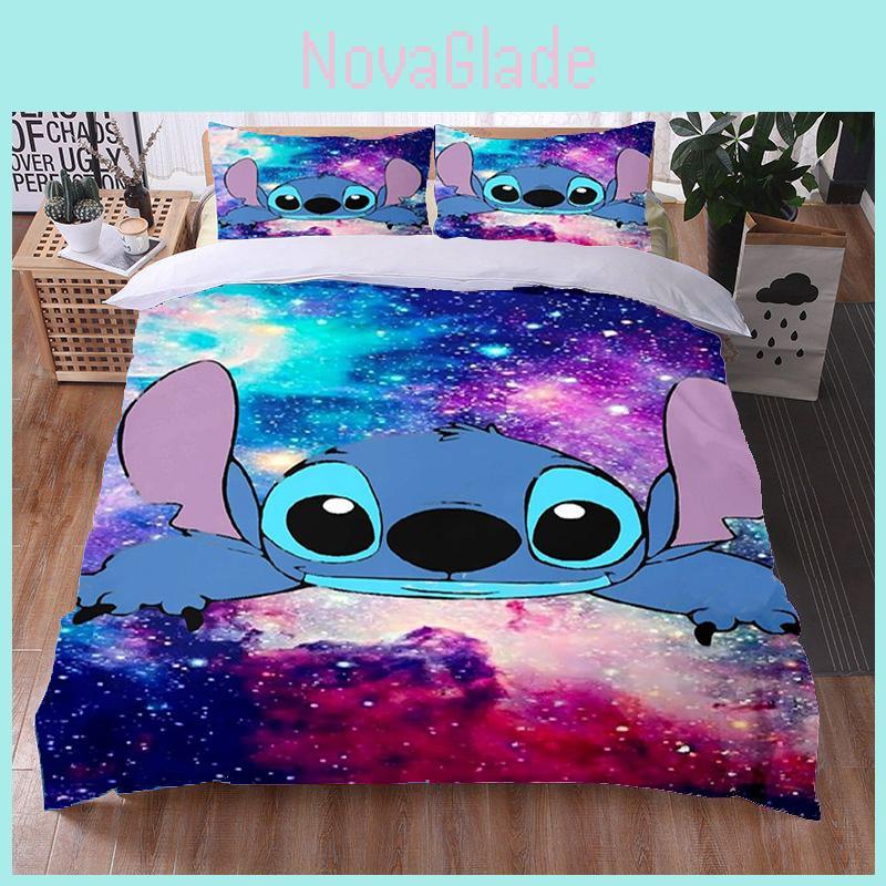 Cute Lilo Stitch Duvet Cover And Pillowcases In North European Style