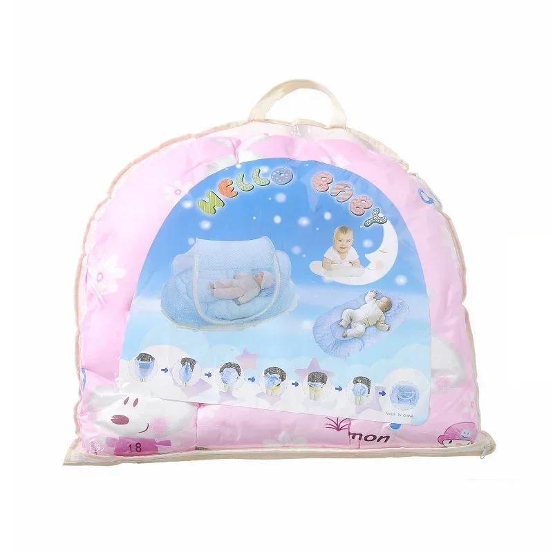 Baby Bed Infant Mosquito Net Foldable Design with Cotton Pillows Portable Folding Baby Bedding Crib Netting Mosquito Prevention
