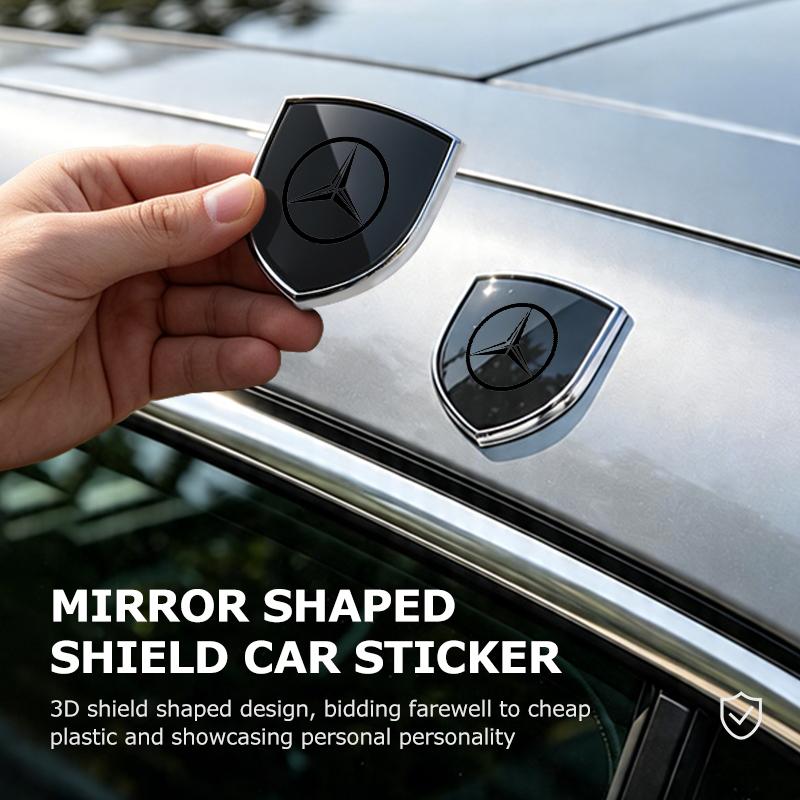 Car Alloy Sticker Shield Styling Emblem Accessories For Benz AMG VIANO GLB GLC GLE GLK W108 W124 W126 W169 W176 AM0