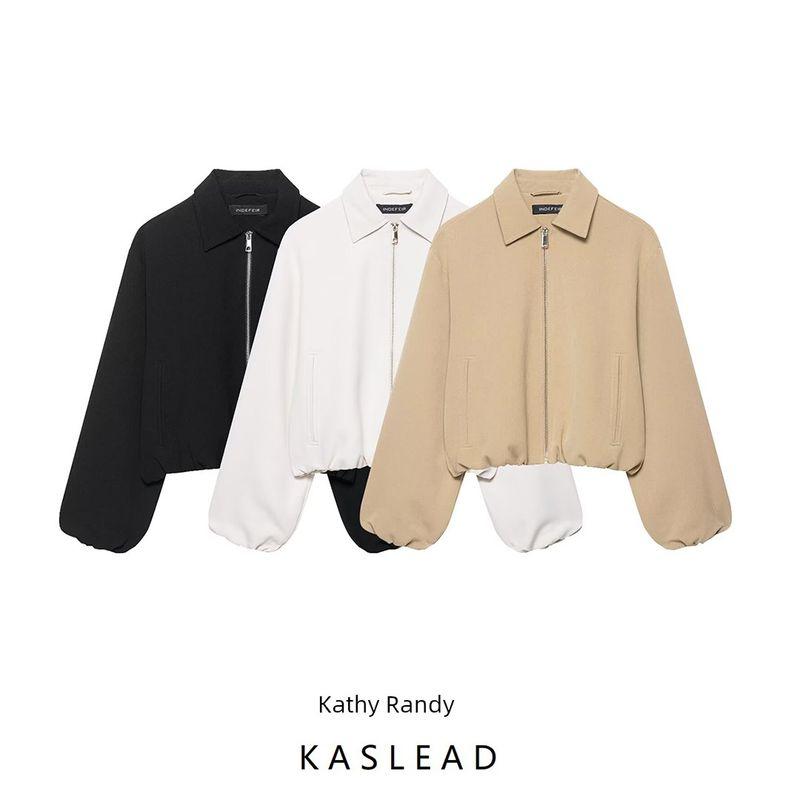 Kaslead New Women Clothes Western Style Fashion Zip-up Puffy Jacket 8372246 712