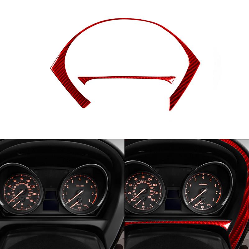 Carbon Fiber Car Interior Speedometer Surround Panel Outer Frame Cover Trim Sticker For BMW Z4 E89 2009-2016 Car Accessories