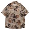 Niche designgevoel van oud bloemenkortemouwenshirt mannen en vrouwen koppels retro los casual zomer casual shirt mannen