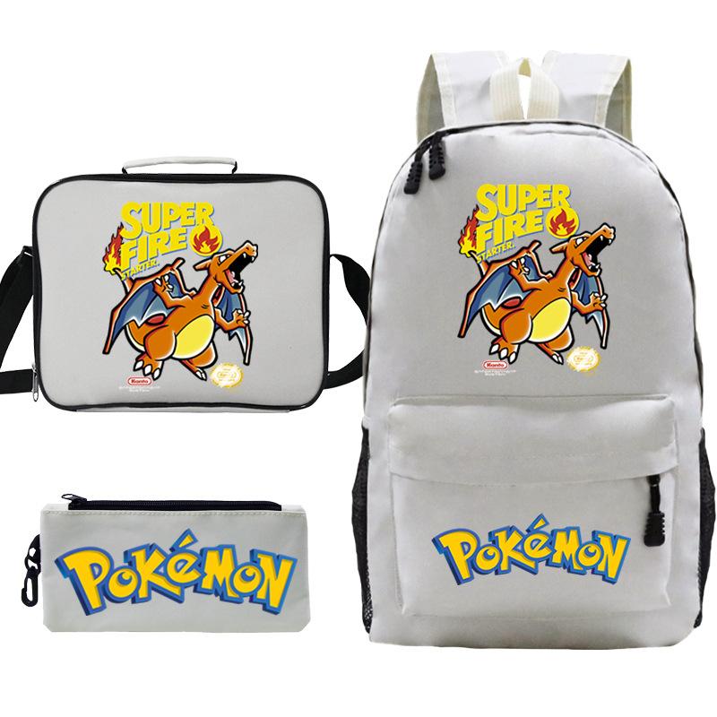Binienty Sunflower Horse Schoolbag Set – 3-Piece Kids Backpack With Lunch Bag & Pencil Case