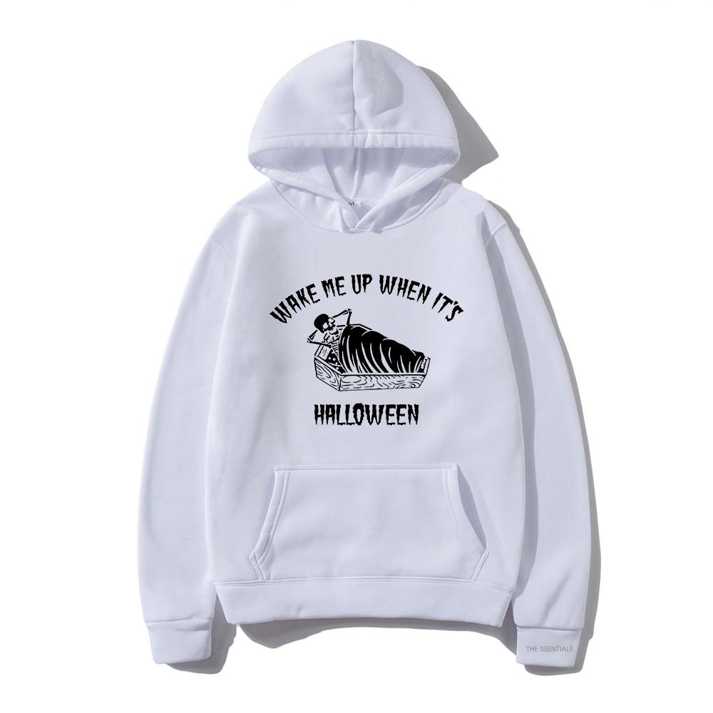 Wake Me Up When It’s Halloween Hoodie 2025 Men/women Hoodies Funny Halloween Gitfs Harajuku Winter Clothes Pullover Sweatshirt