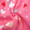 New Summer Heart Pattern Princess Dress - European & American Style, Knitted Cotton, Cartoon Print for Girls