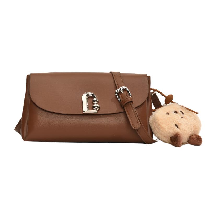 

Сумка Женская Модная Маленькая Квадратная Сумка Новая Повседневная Сумка Через Плечо no pendant коричневый