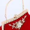 Vintage Sequin Velvet Banquet Clutch: Qipao, Handheld, Shoulder, Crossbody, Hanfu & Evening Gown Bag.