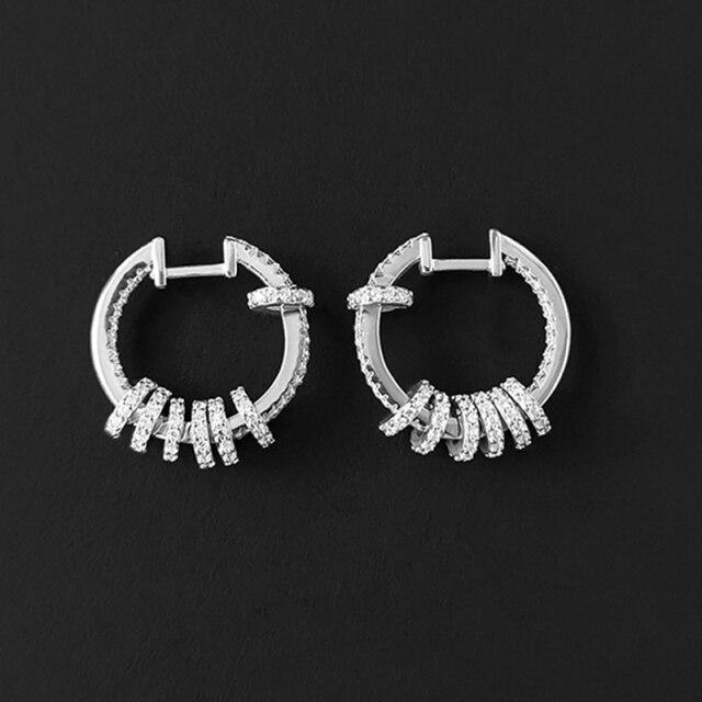 Sterling Silver Ag925 Earrings European And American Fashion Ladies Temperament All-match Smart Luxury Brand Monaco Jewelry