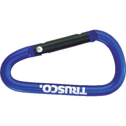 TRUSCO Carabiner, 5mm x 50mm Wire Diameter, D-Shaped, Blue, TKN550BL