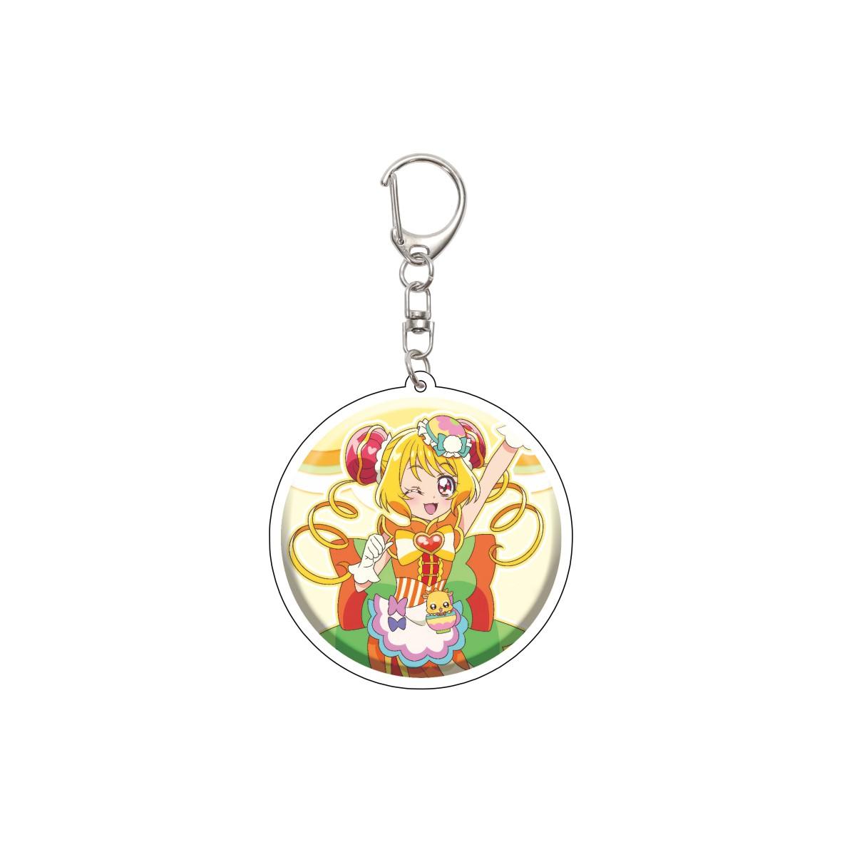 

55MM Anime Pretty Cure Keychain Natsuki Rin/Kasugano Urara/Akimoto Komachi Key Chain Acrylic Model Plate Christmas Gifts 55mm