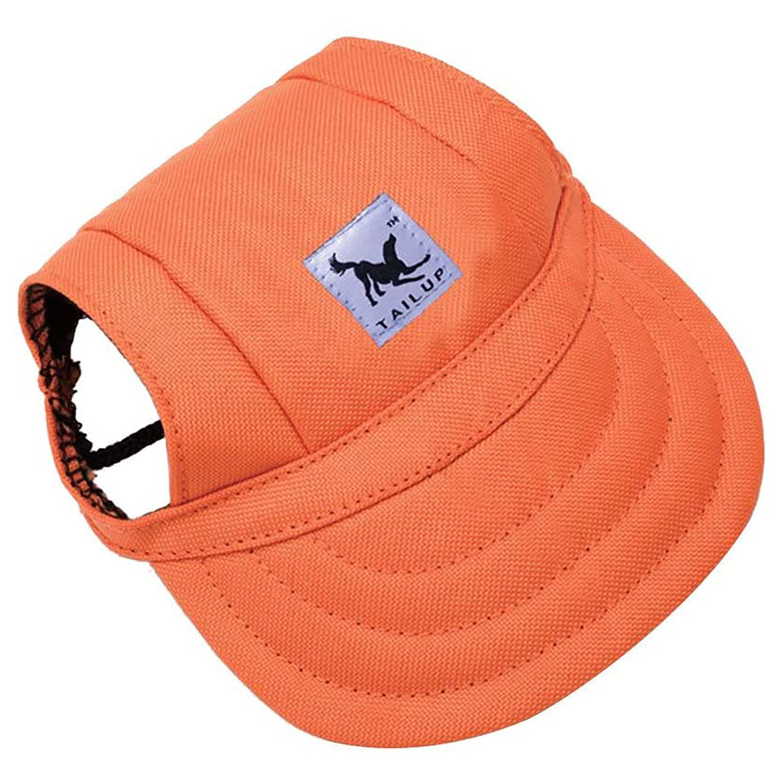 

Летняя парусиновая кепка для маленьких домашних животных, бейсбольная шляпа с козырьком для собак, кепка для щенка на открытом воздухе, кепка для домашних животных S оранжевый