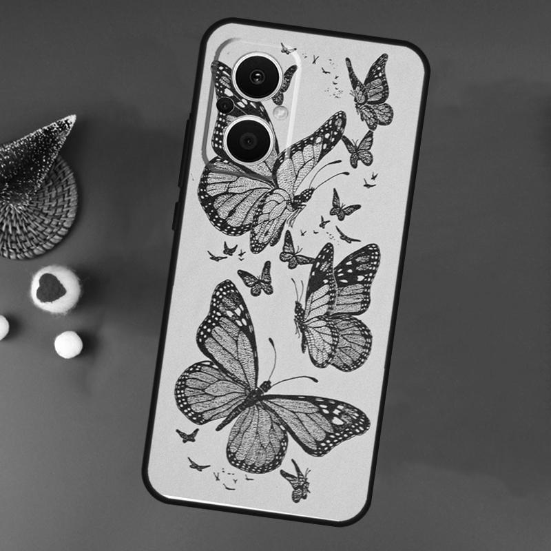 Cute Butterfly Case For OPPO Find X9 X5 X6 X8 Pro OPPO Reno 14F 13F 12F 11F 10 12 13 14 Pro 7 8 Lite Cover