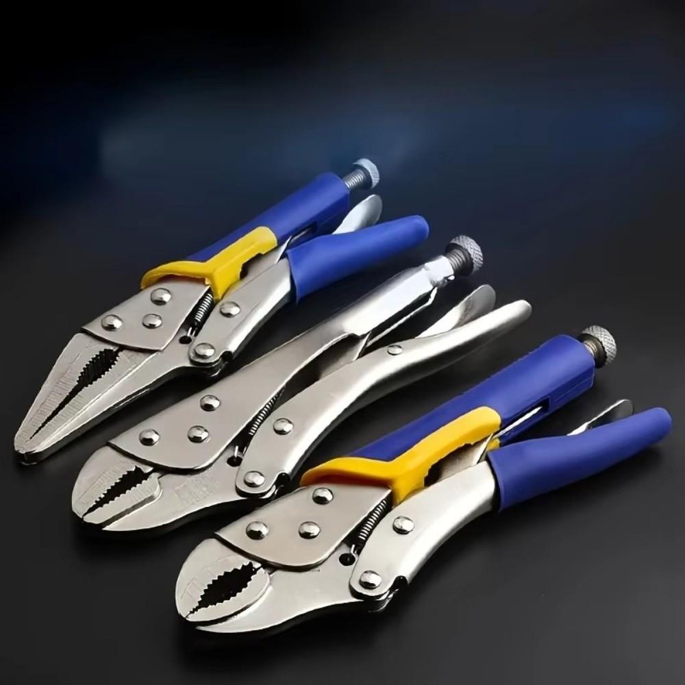 Heavy-Duty Locking Pliers Metal Round Nose Pliers Durable Clamp Pliers  Mechanical Repair