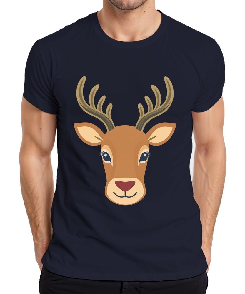 Deer Head Deer Head Cute Kids Forest Dweller Animal Print Boho Unisexs Tshirt S