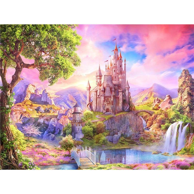 DIY 5D Diamant Malerei Haus Landschaft Diamant Stickerei Mosaik Volle Runde Bohrer Kreuz Stich Hause Dekoration Geschenk