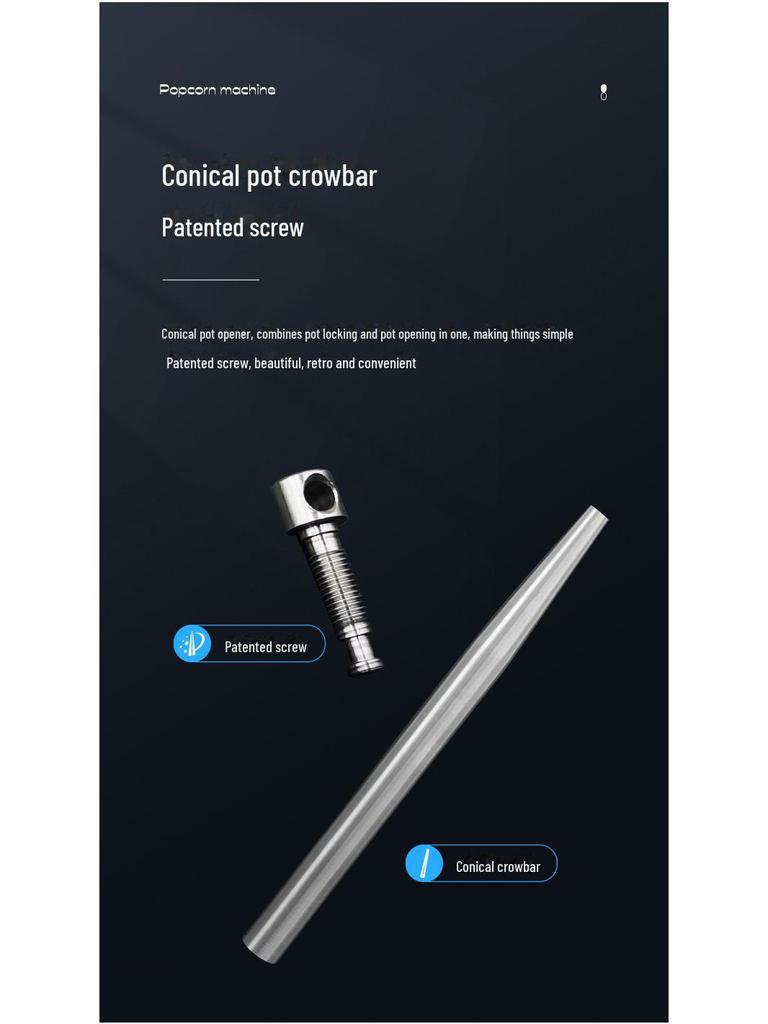 Compact Stainless Steel Popcorn Maker: Mini Popper for Home Use