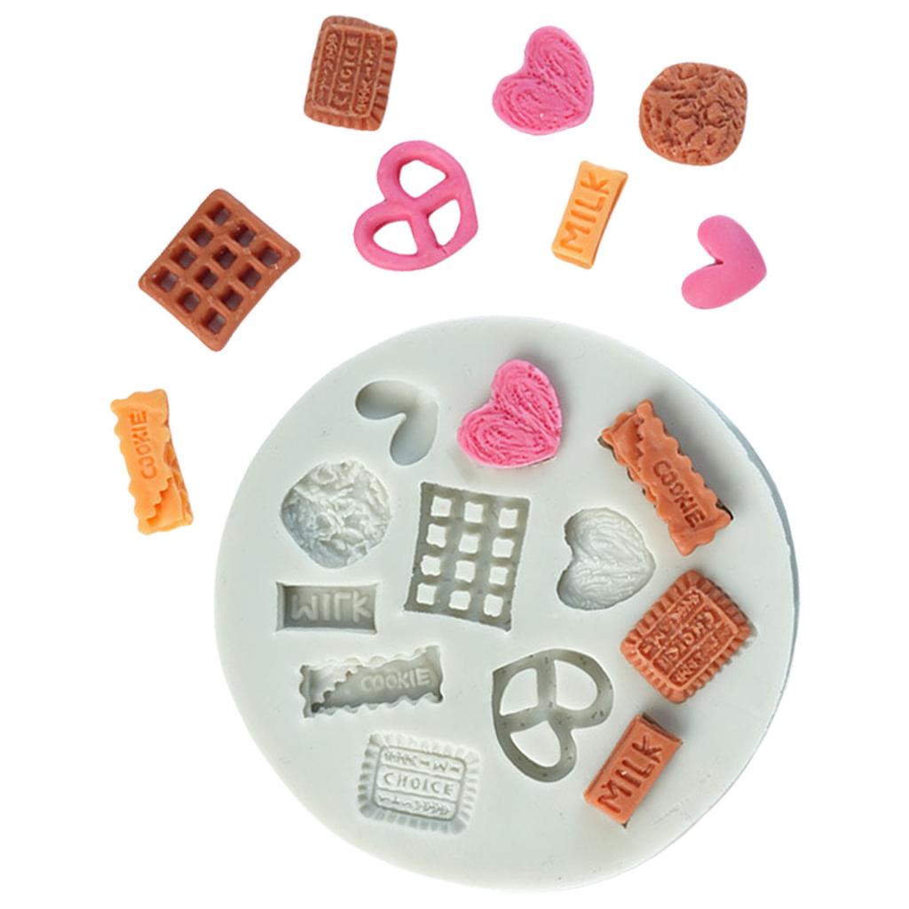 Mehrzweck Kleines Keks Silikonform Set Sicher für Süßigkeitenherstellung Kuchen Dekorieren Polymer Clay Eiswürfelform