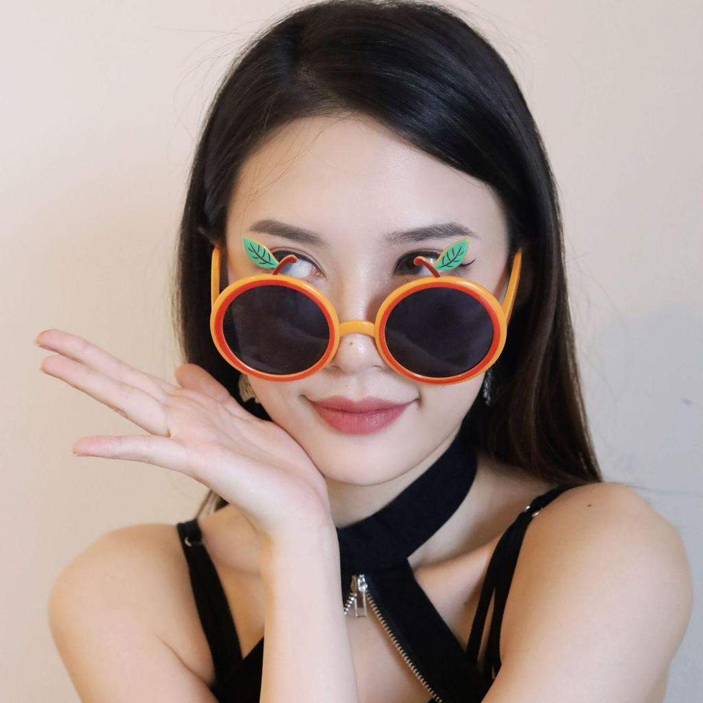 Hawaiian Beach Birthday Party Orange Fruit Glasses for Kids