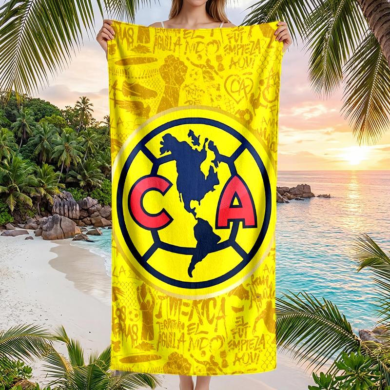Club Amrica Fashion Beach Towel: Ideal for Summer Adventures Soft, Absorbent and Quick Drying Suitable for Swimming and Bathing