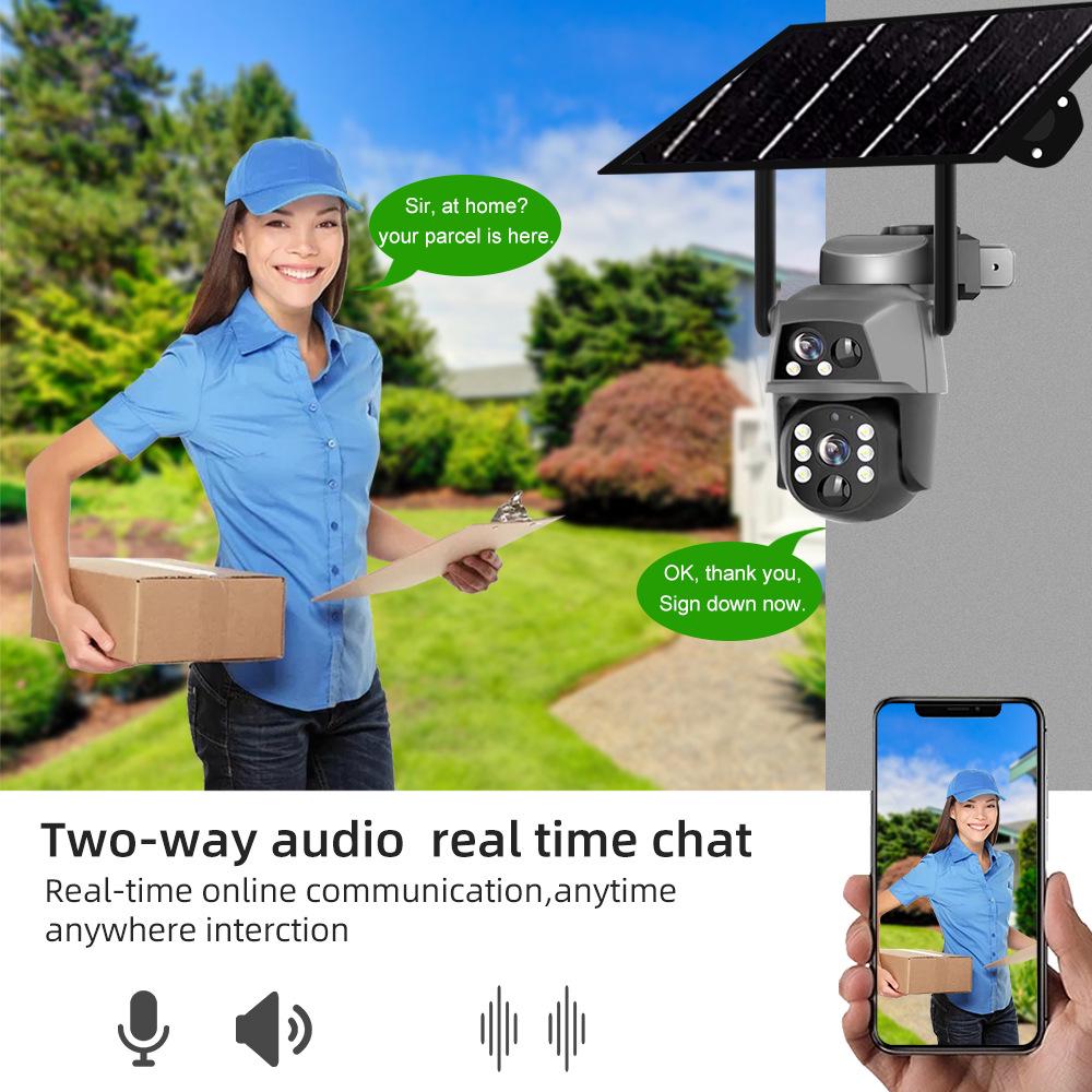 8MP 4K Dual Lens Solar 4G Outdoor Camera with PIR Night Vision