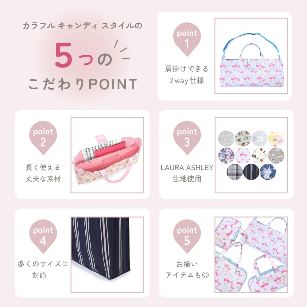 LAURA ASHLEY Keyboard Harmonica Case Standard Girls Pianica Case Shoulder with Shoulder Strap Keyboard Harmonica Bag Pianica Bag Garden Colorful Candy