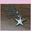 Geometric Star Pendant Necklace Alloy Dark Fashion Jewelry For Women And Men