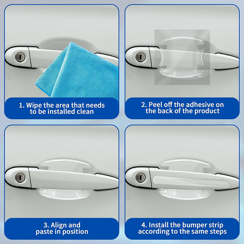 Bumper Scuff Plate BarRearview Mirror Anti-collision Protector Sticker Car Door Edge Transparent Anti Scratch Protection Strip