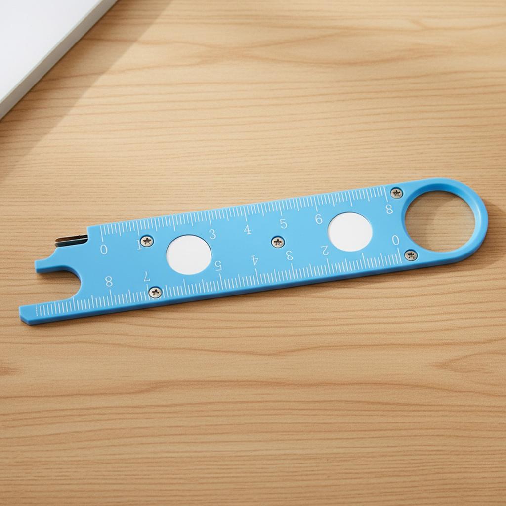 Strumento Compatto Aiuto Cucito Infilago Ago Anti-Perforazione con Lente d'Ingrandimento Righello Assorbimento Magnetico Scala Infilatura Nano in Un Secondo