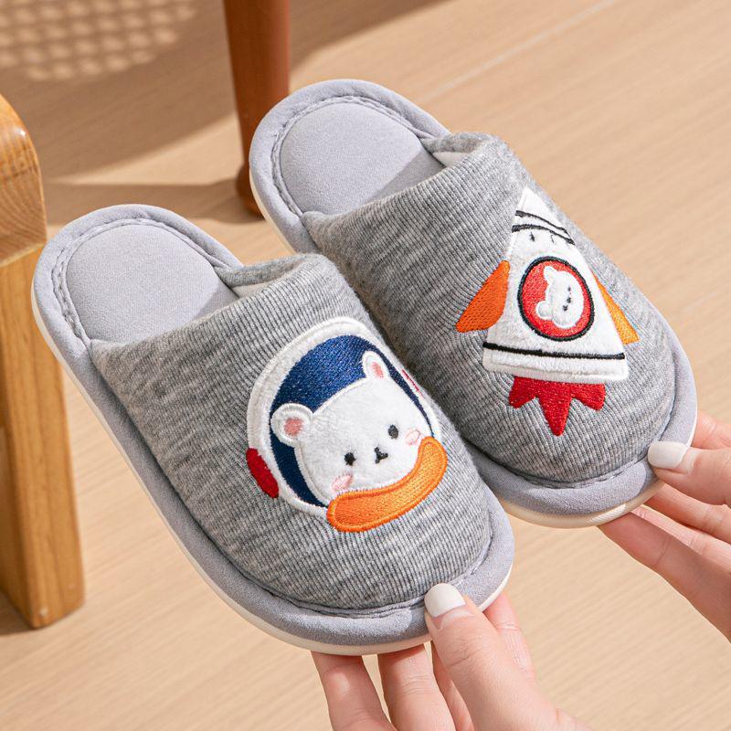 2025 Autumn/Winter Girls' Cute Princess Cotton Indoor Slippers for Medium & Large Children