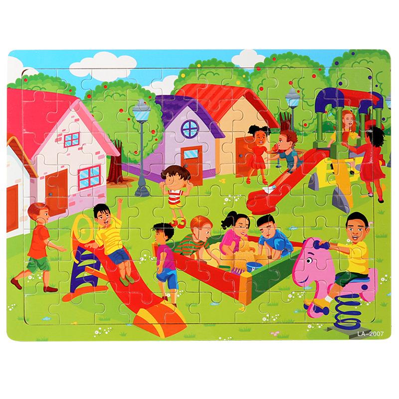 Wooden puzzle children animal cartoon fairy tale plane puzzle baby early education puzzle building block toy