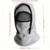 Double Layer Balaclava Cycling Cap Neck Protection Fleece Ski Windproof Cap Windproof Cold-proof Ear Protection Hat Winter