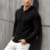 Men's Hooded Cable Knit Pullover Sweatshirt Casual Long Sleeve Fall Winter Outerwear