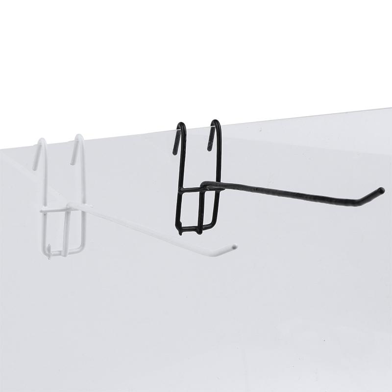10 Stück Langlebige 5/10/15/20cm Bildschirmhaken 3,3mm Dicke Supermarkt Drahtgitter Hängehaken Eisen Gitterhaken für Bildschirmgitter
