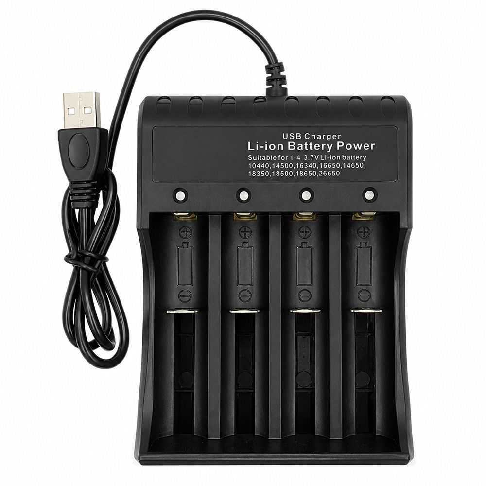 1Pcs 1/2/4 Slots 18650 Battery Charger  for 10440 14500 16340 18350 18500 26650 Battery