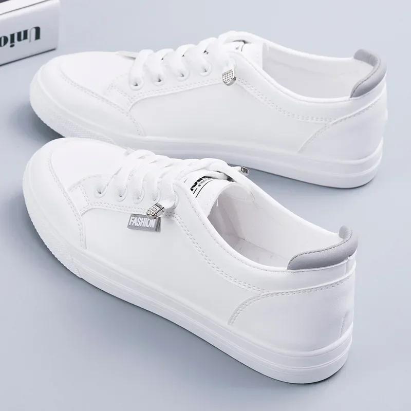 Fashion Women's Vulcanize Shoes Casual Breathable Sneakers Spring Summer Solid Color Mesh Sports Footwear Fashion Women White Trainers