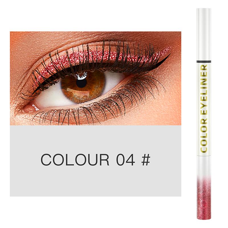 

Одноразовая двусторонняя подводка для глаз двойного назначения, водостойкая и устойчивая к поту перламутровая ручка для теней для век, не размазывающаяся 04#