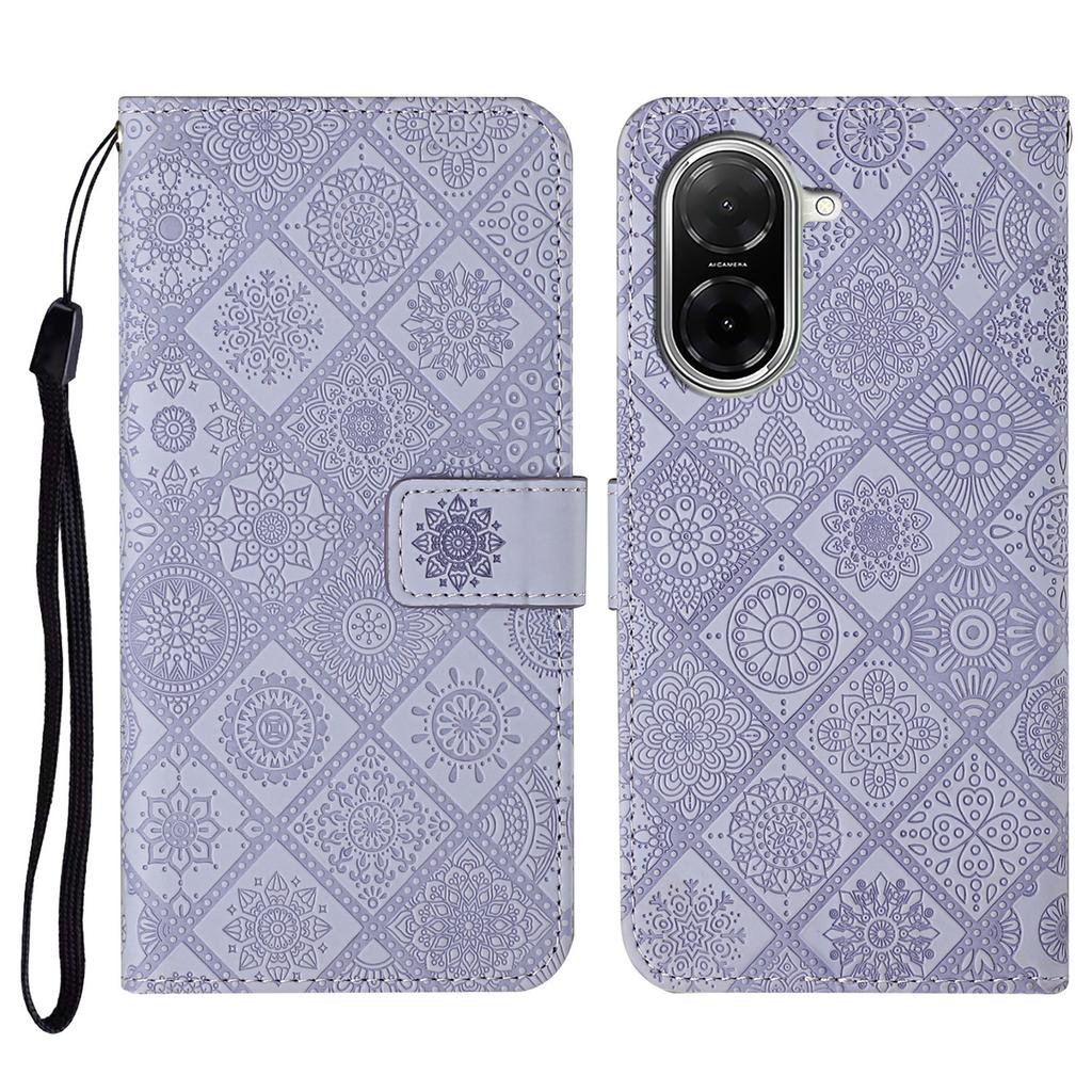 For Xiaomi Redmi A5 4G (171.7mm) Case Leather Case Ethnic Style Wallet Phone Cover with Strap