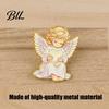 Elegant Shirt Accessories Little Angel Brooch Pin for Women, Cute Guardian Holding Heart Lapel Small Unique Accessory with Wings, Clothing Coats,