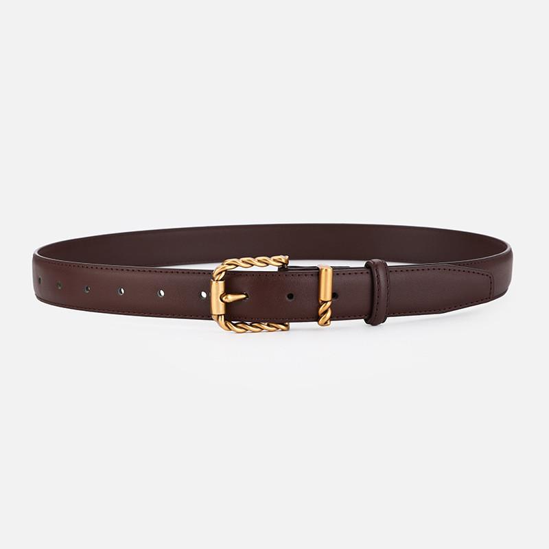 Womens Fashion Leather Belt With Alloy Pin Buckle For Jeans And Dress Attire