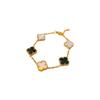 Titanium Steel Shell Four-leaf Clover Flower Bracelet Versatile Retro Non-fading Bracelet Light Luxury High-end Fashion Jewelry for Women