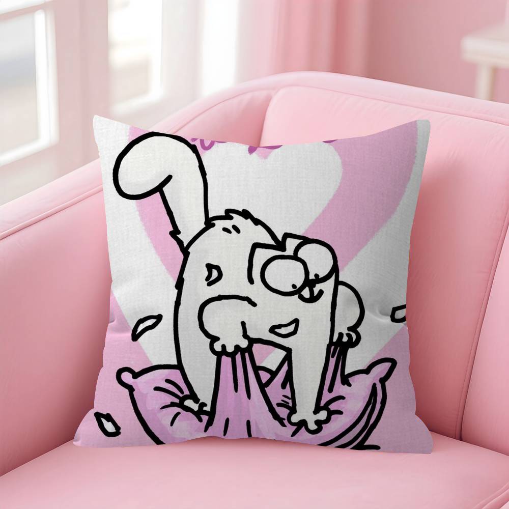 Kawaii SSimons Cat anime  pillow cover sofa cushion cover home room decoration children gift