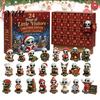 Resin Figurines for Kids 2026 Spirit Advent Calendar, 24-Day Countdown Mini Figure Set, Elf Alien Decorative Ornaments Windows Fairy Christmas