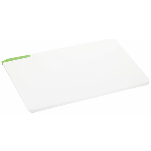 Tonbo Standing Cutting Board, Made in Japan, 37cm Wide x 22cm Deep x 1.3cm High, Antibacterial, with Stand, White & Green, Shinki Synthetic, Large