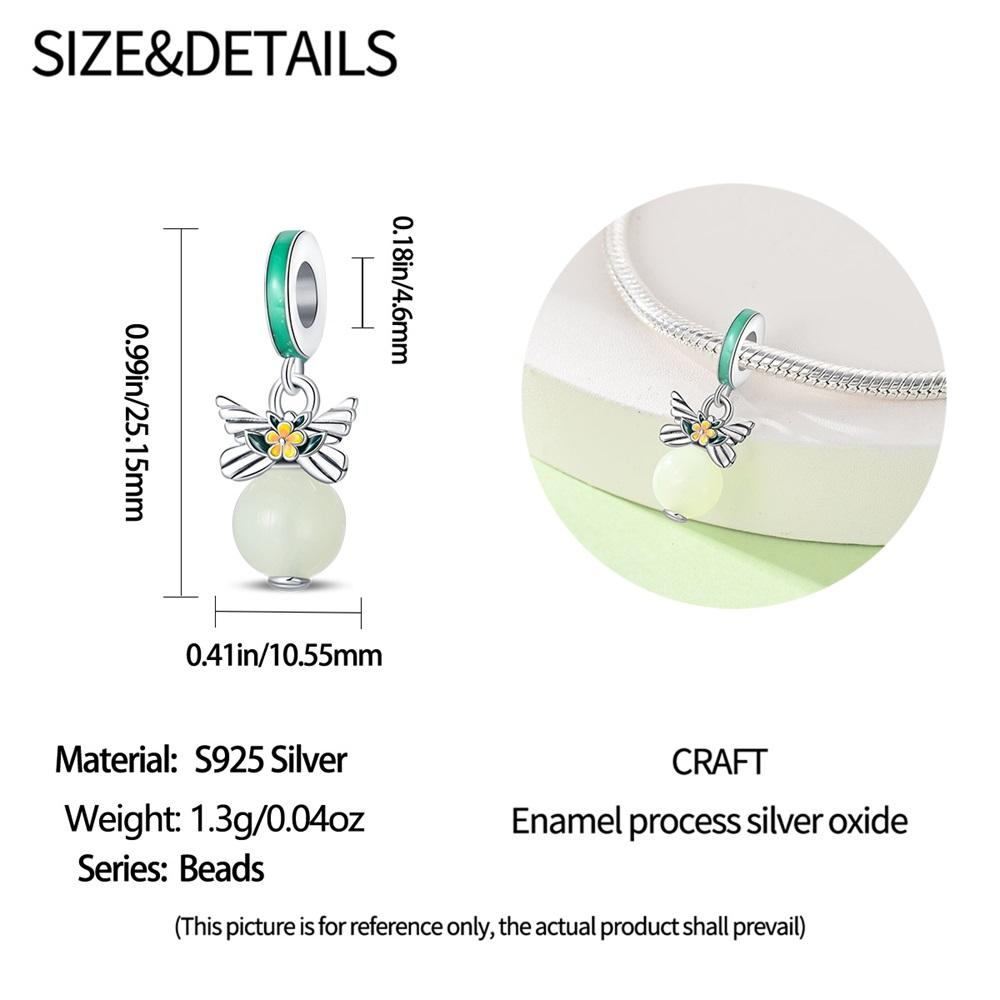 Charms Original Copper Light-Emitting Plant Pendant Beads Fit Bracelet Diy Fine Gift Women Delicate Jewelry Accesso