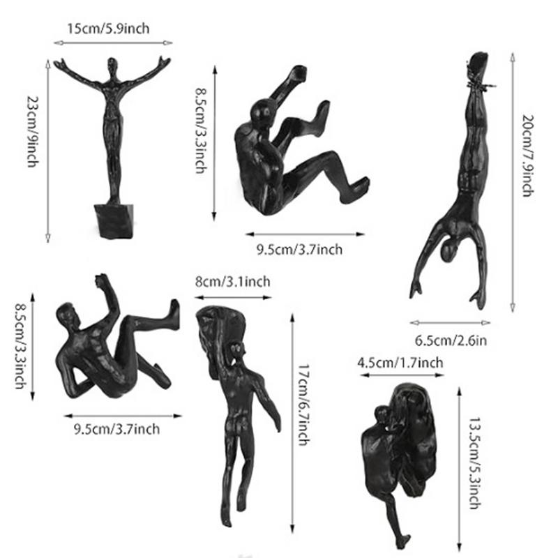 Rock Climbing Man Resin Sculptures Statue Climbing Athlete Man Art Sports Wall hanging Ornaments Home Figures Miniatures