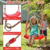 Taeku Kinderschaukelset, Kunststoff-Schaukelsitz mit Seil, Verstellbares Baumschaukel-Set-Zubehör für Innen- und Außenspielplätze (rot)
