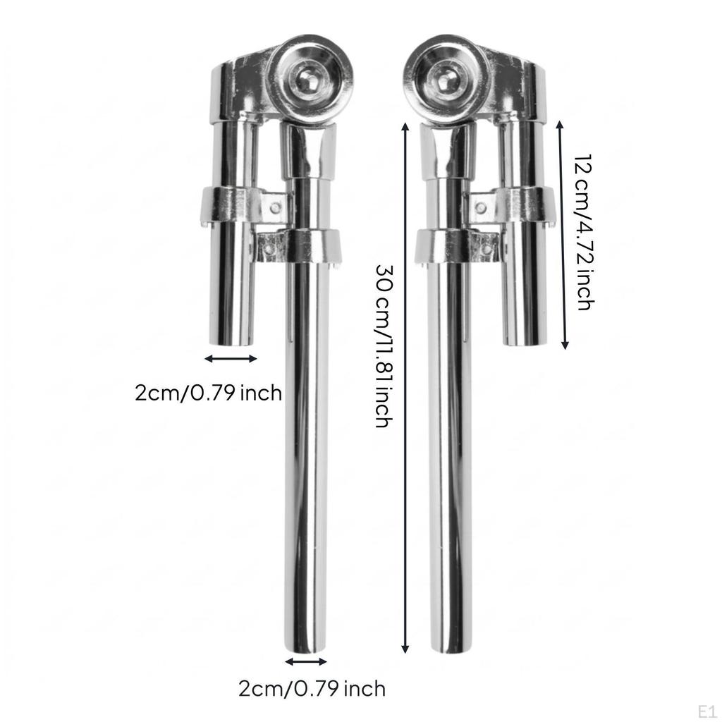 Drum Mounting Bracket ChromeFinished Tom Mount with Clamp for Drummers,
