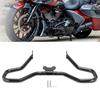 GZICMA Chopped Engine Guard Highway Crash Bar 1.25" Black for Harley Davidson 2014-2024 Touring Models Street Glide Road King