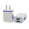 Dual USB Ports 5V 2.1A US/EU LED Light Plug Wall Home Travel Charger