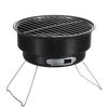 Portable BBQ Grill Non-stick Surface Folding Barbecue Charcoal Grill Mini Round Outdoor Camping Picnic BBQ Tool